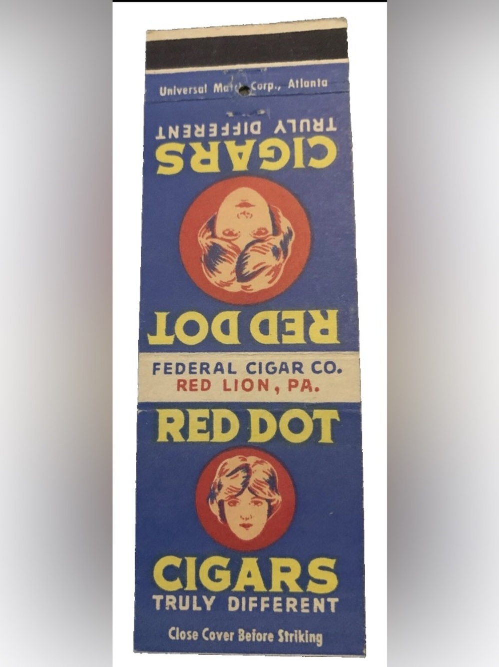 Vintage Matchbook Red Dot Cigars Empty